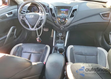 2013 Hyundai Veloster Turbo z USA, uszkodzony, nr VIN KMHTC6AE6DU115617